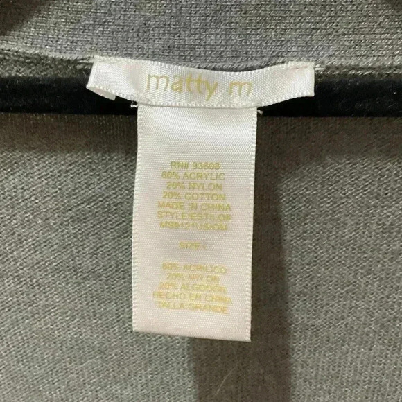 Mattie M Cardigan Gray Size Large - Picture 3 of 3